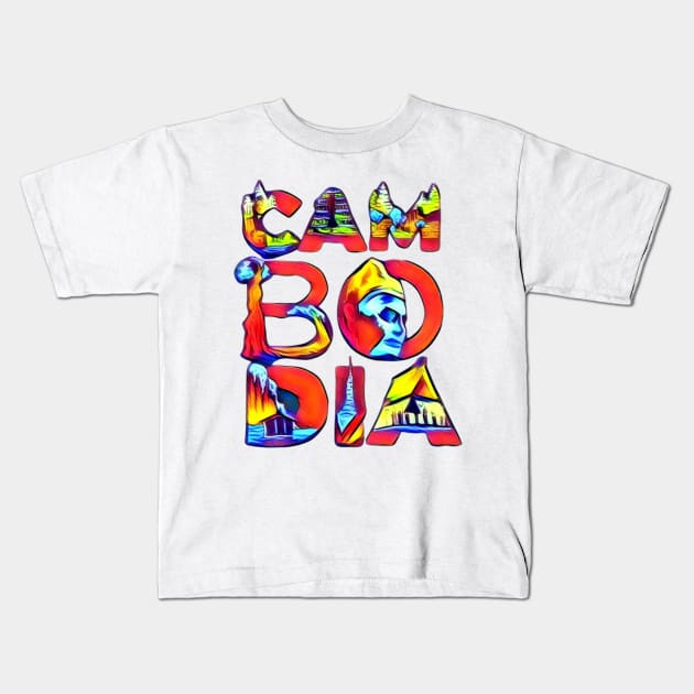 Cambodia Kids T-Shirt by Lees Tees